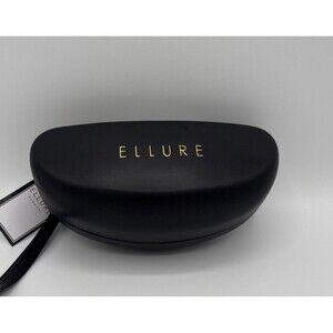 Ellure Sunglasses Black Clamshell Hard CASE ONLY with Wristband. NWOT
